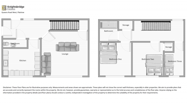 Floor Plan Image for 3 Bedroom Property for Sale in Queens Road West, Plaistow, E13
