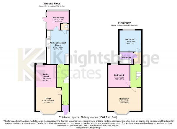 Floor Plan Image for 3 Bedroom Terraced House for Sale in Halley Road, Forest Gate, E7