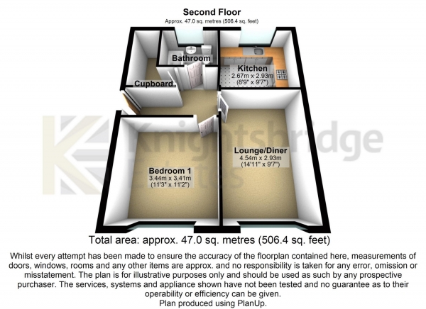 Floor Plan Image for 1 Bedroom Flat for Sale in The Shaftesburys, Barking, IG11