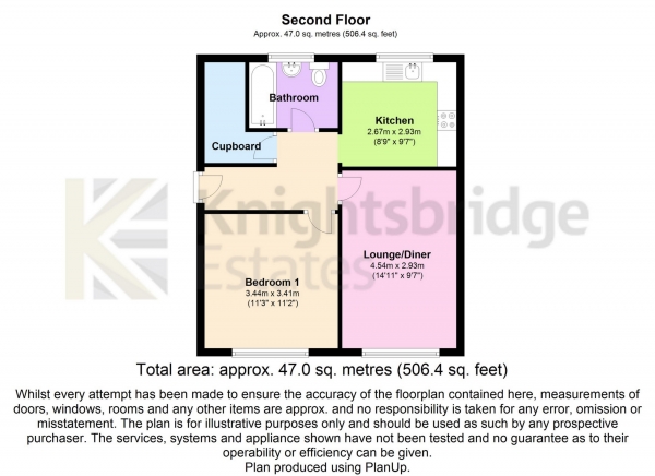 Floor Plan Image for 1 Bedroom Flat for Sale in The Shaftesburys, Barking, IG11