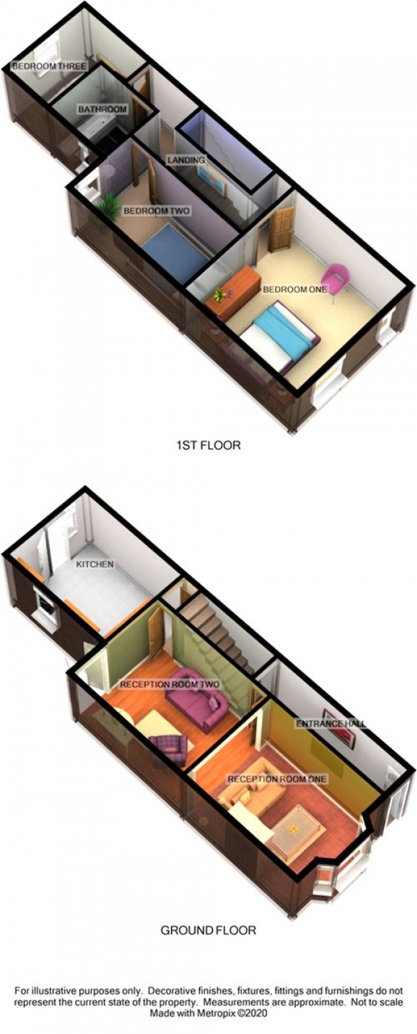 Floor Plan Image for 3 Bedroom Terraced House for Sale in Countess Street, Heaviley, Stockport, Cheshire