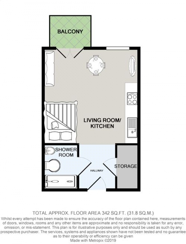Floor Plan Image for 1 Bedroom Flat to Rent in Cypress Place, 9 New Century Park, Green Quarter, Manchester City, Manchester