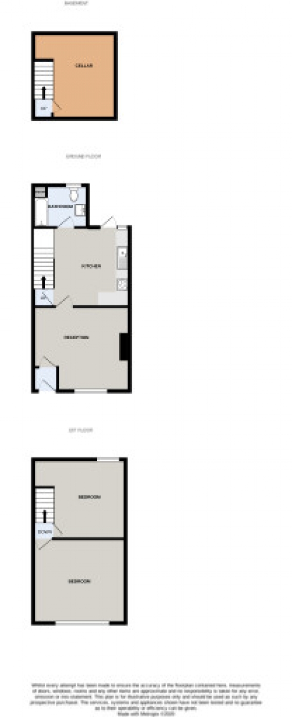 Floor Plan Image for 2 Bedroom Terraced House for Sale in Russell Street, Heaviley, Stockport, Cheshire