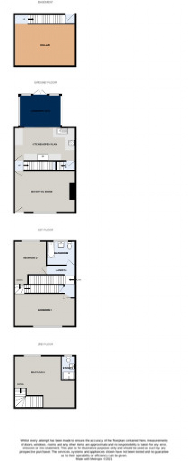 Floor Plan Image for 3 Bedroom End of Terrace House for Sale in Moorland Road, Woodsmoor, Stockport, Cheshire