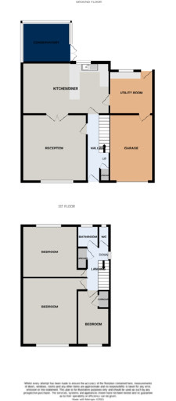 Floor Plan Image for 3 Bedroom Detached House for Sale in Brendall Close, Stockport, Cheshire