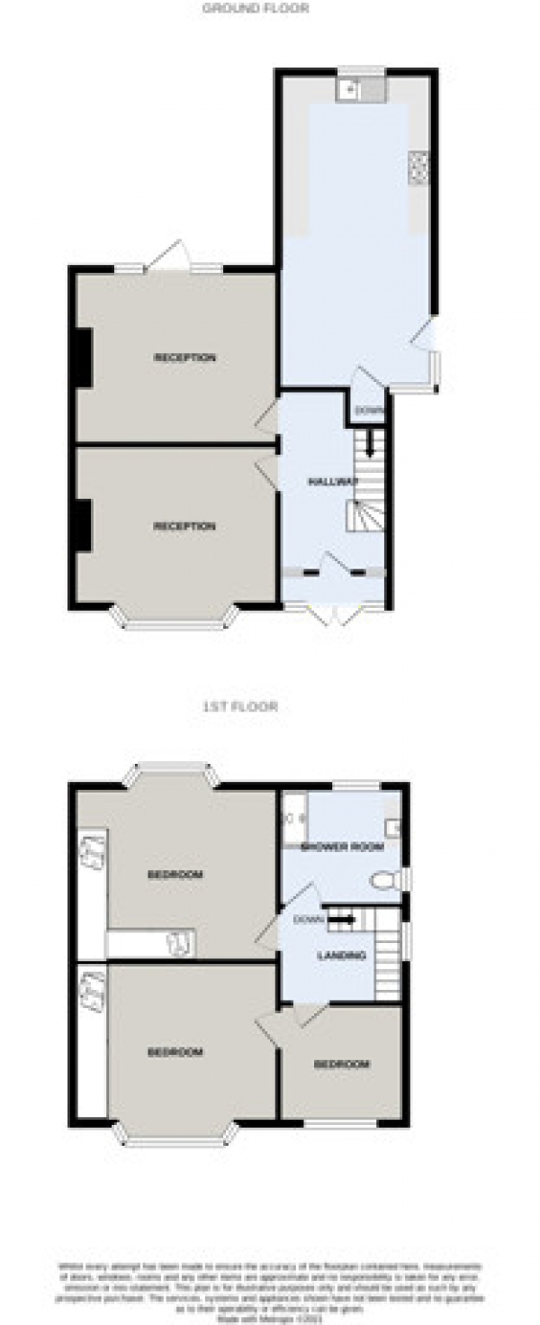 Floor Plan for 3 Bedroom Semi-Detached House for Sale in Woodsmoor Lane, Stockport, Cheshire, Stockport, SK3, 8TH -  &pound439,999