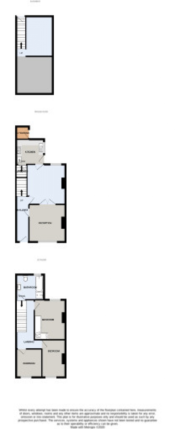 Floor Plan for 3 Bedroom End of Terrace House for Sale in Woodbine Crescent, Heaviley, Stockport, Cheshire, Stockport, SK2, 6NT -  &pound229,950