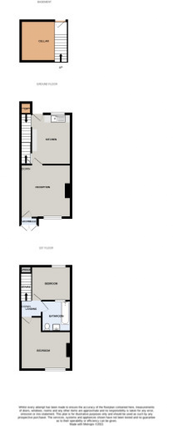 Floor Plan Image for 2 Bedroom Terraced House for Sale in Bramhall Lane, Davenport, Stockport, Cheshire