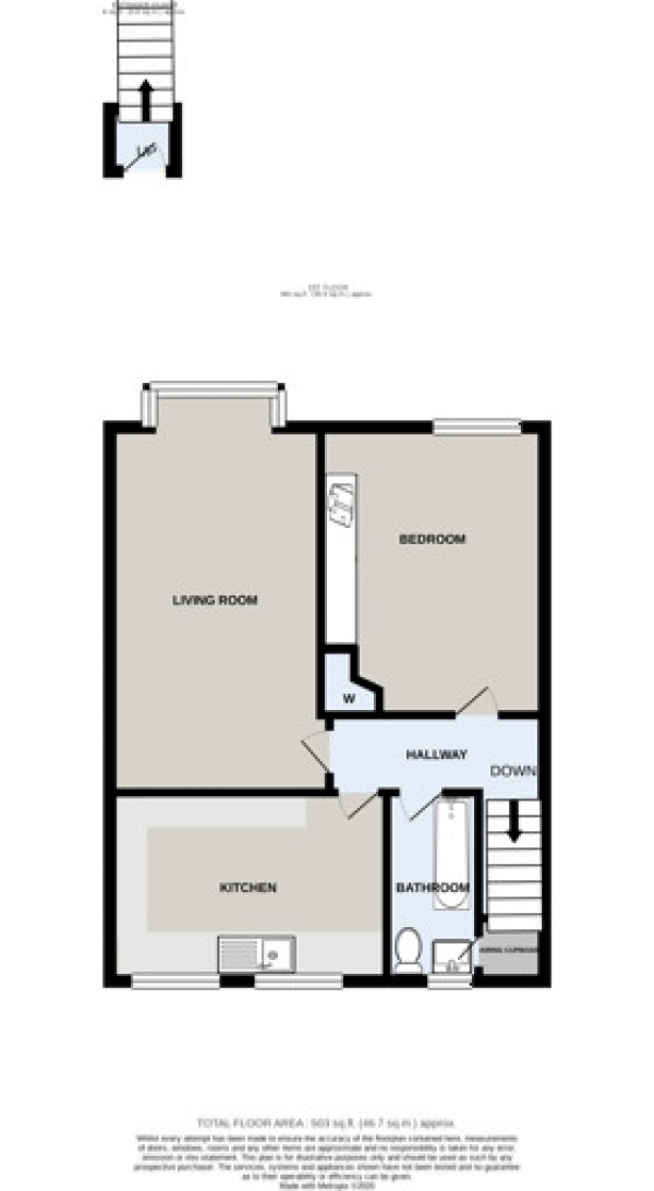 Floor Plan Image for 1 Bedroom Flat for Sale in Kennerley Road, Davenport, Stockport, Cheshire