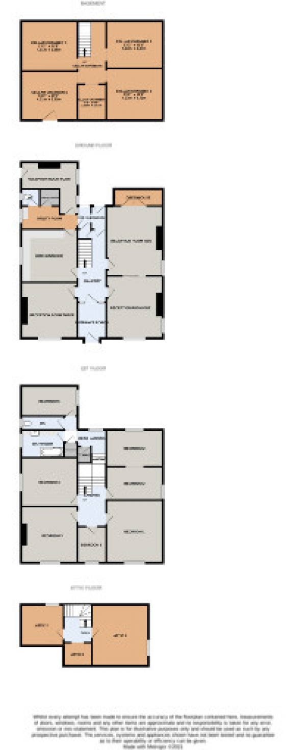 Floor Plan Image for 6 Bedroom Detached House for Sale in Sandy Lane, Heaton Norris, Stockport, Cheshire