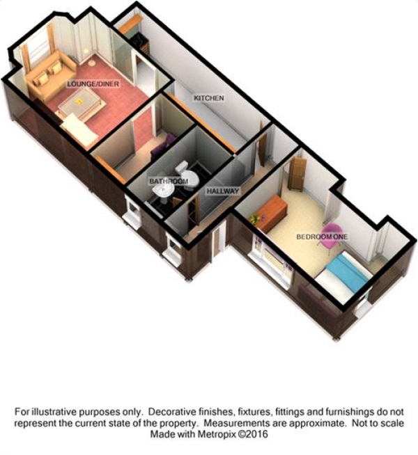 Floor Plan Image for 1 Bedroom Flat to Rent in Buxton Road, Heaviley, Stockport, Cheshire