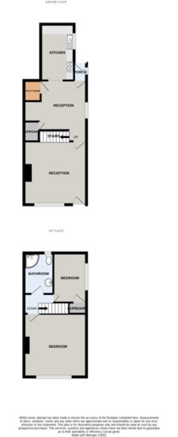 Floor Plan Image for 2 Bedroom End of Terrace House for Sale in Charles Street, Higher Hillgate, Stockport, Cheshire