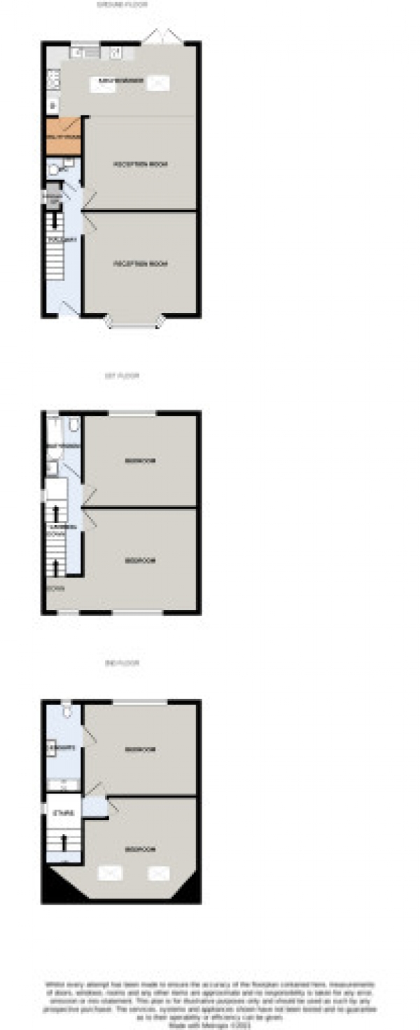 Floor Plan Image for 4 Bedroom End of Terrace House to Rent in Claremont Road, Great Moor, Stockport, Cheshire