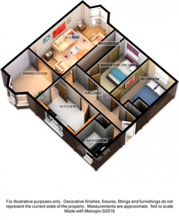 Floor Plan Image for 2 Bedroom Flat for Sale in Bishopton Drive, Macclesfield, Cheshire