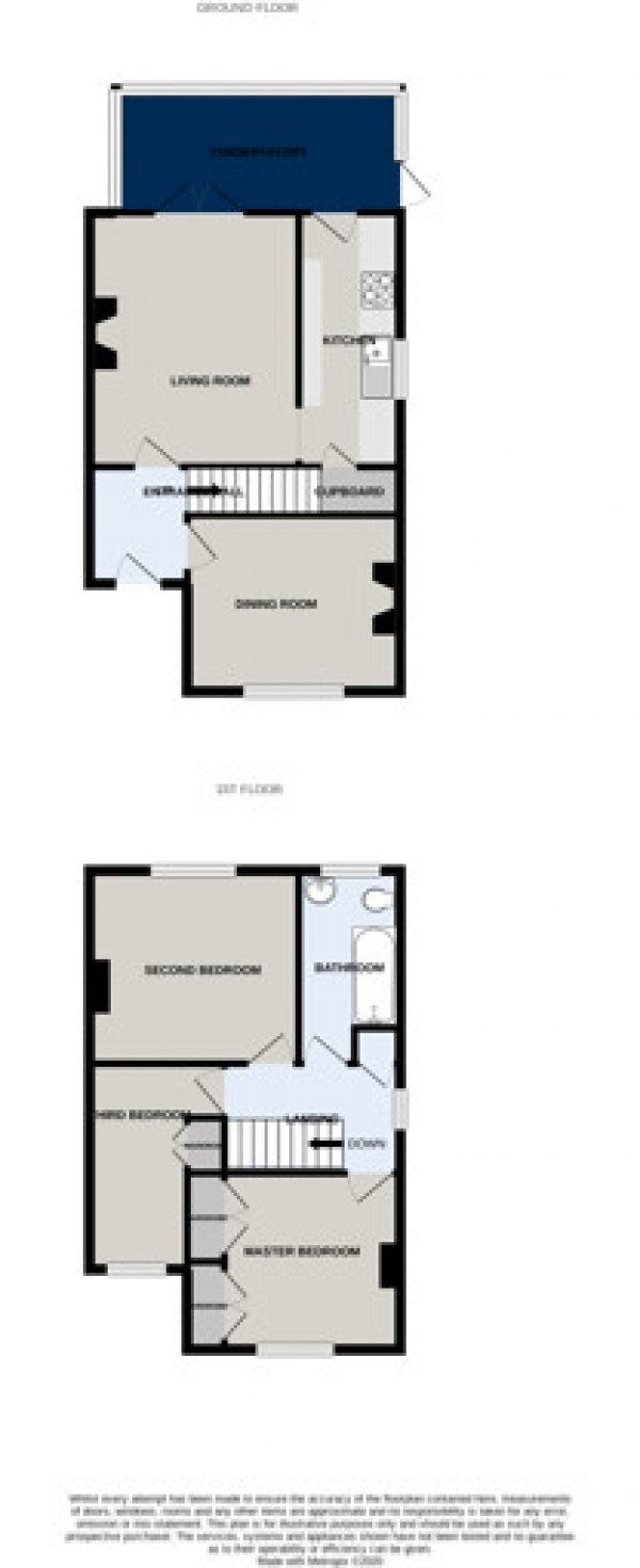 Floor Plan Image for 3 Bedroom End of Terrace House for Sale in London Road, Lyme Green, Macclesfield, Cheshire