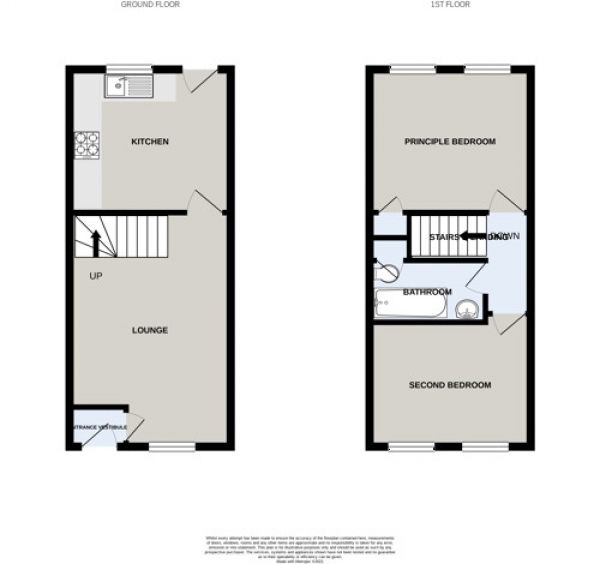 Floor Plan Image for 2 Bedroom Terraced House to Rent in Lowe Street, Macclesfield, Cheshire