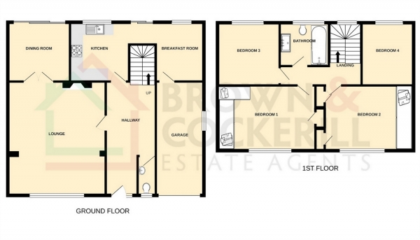 Floor Plan Image for 4 Bedroom Detached House for Sale in Bawnmore Road, Rugby, Warwickshire