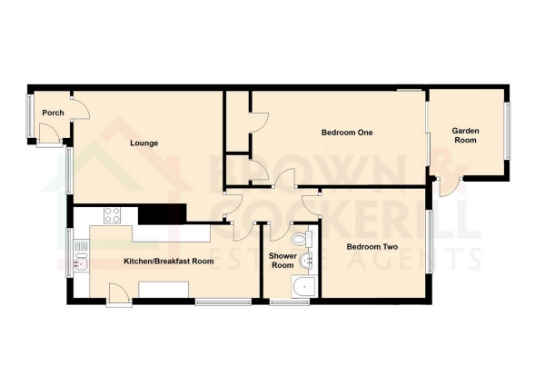 Floor Plan Image for 2 Bedroom Semi-Detached Bungalow for Sale in Juliet Drive, Woodlands, RUGBY, Warwickshire