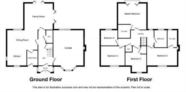 Floor Plan Image for 5 Bedroom Detached House to Rent in St Michaels Close, Rugby, Warwickshire