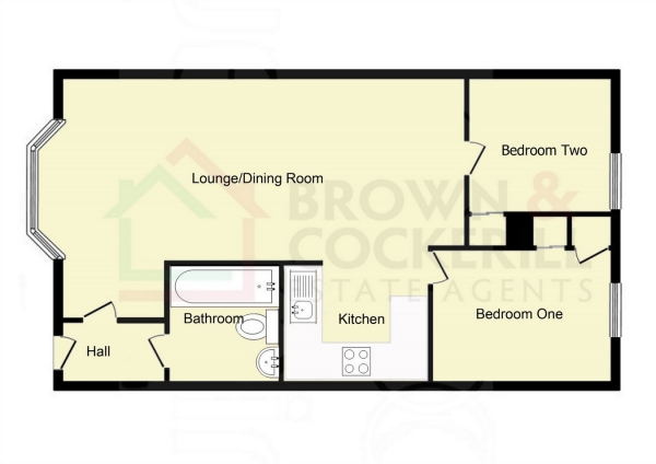 Floor Plan Image for 2 Bedroom Flat for Sale in Cambridge Street, RUGBY, Warwickshire