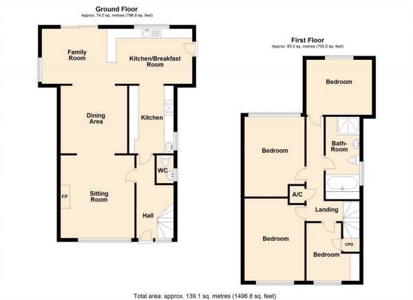 Floor Plan Image for 4 Bedroom Detached House for Sale in Hawlands, Brownsover, RUGBY, Warwickshire