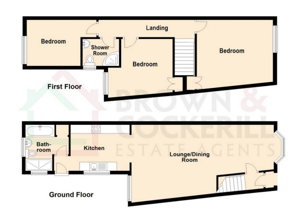 Floor Plan Image for 3 Bedroom End of Terrace House for Sale in King Edward Road, RUGBY, Warwickshire