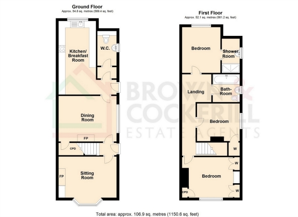 Floor Plan Image for 3 Bedroom Semi-Detached House for Sale in Lower Street, Hillmorton, RUGBY, Warwickshire