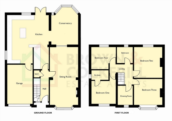 Floor Plan Image for 4 Bedroom Semi-Detached House for Sale in Lower Hillmorton Road, RUGBY, Warwickshire