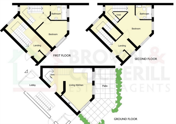 Floor Plan Image for 2 Bedroom Flat for Sale in Lower Street, Hillmorton, RUGBY, Warwickshire