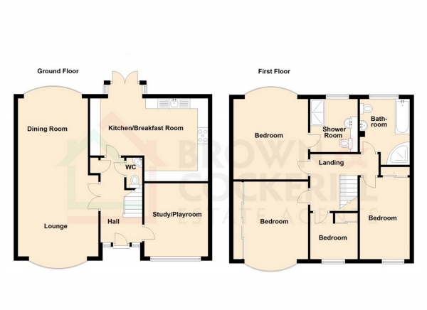 Floor Plan Image for 4 Bedroom Semi-Detached House for Sale in Dewar Grove, RUGBY, Warwickshire