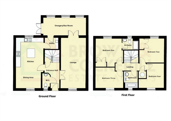 Floor Plan Image for 4 Bedroom Detached House for Sale in Aspen Walk, Eden Park, RUGBY, Warwickshire