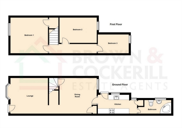 Floor Plan Image for 3 Bedroom Terraced House for Sale in Stephen Street, New Bilton, RUGBY, Warwickshire