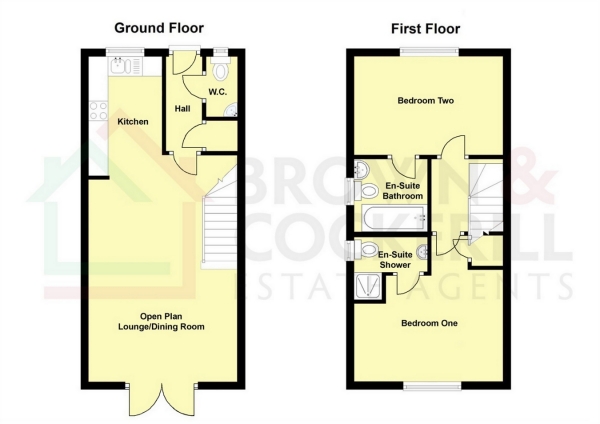 Floor Plan Image for 2 Bedroom Semi-Detached House for Sale in Viaduct Close, Clifton Links, RUGBY, Warwickshire