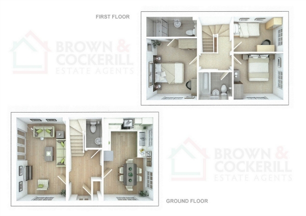 Floor Plan Image for 3 Bedroom Detached House for Sale in Page Close, Rochberie Heights, RUGBY, Warwickshire