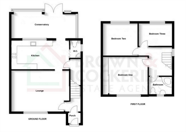 Floor Plan Image for 3 Bedroom Semi-Detached House for Sale in Townsend Road, RUGBY, Warwickshire