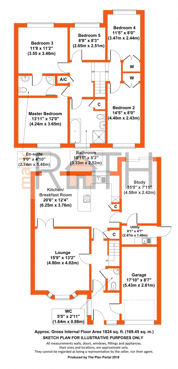 Floor Plan Image for 5 Bedroom Detached House for Sale in Lowther Road, WOKINGHAM, Berkshire