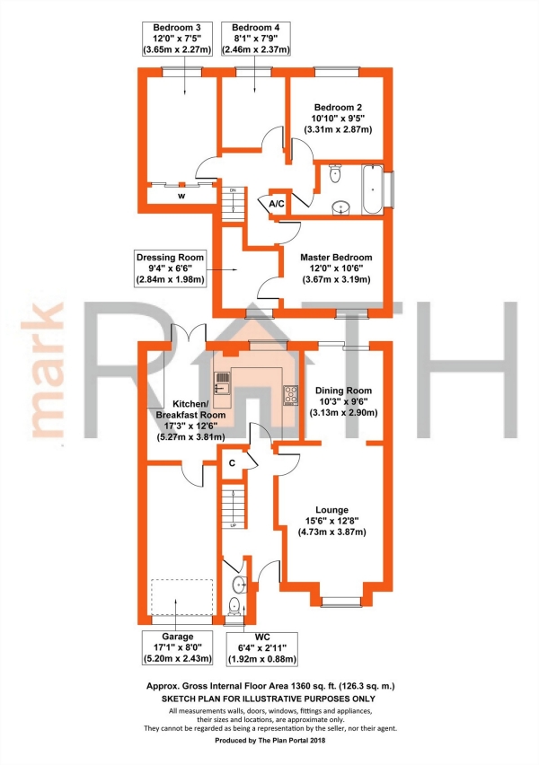 Floor Plan Image for 4 Bedroom Detached House for Sale in Kestrel Way, Wokingham, Berkshire