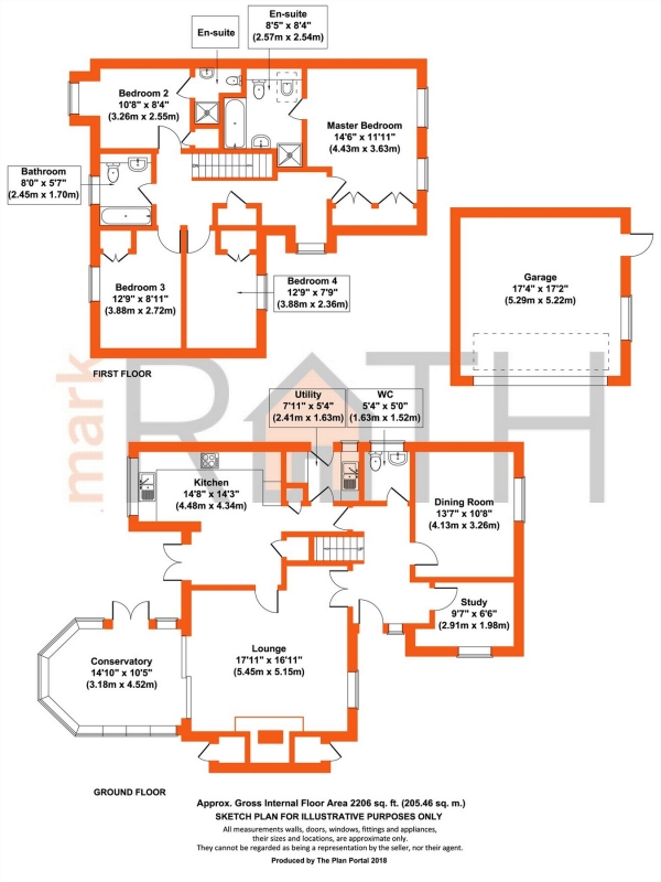 Floor Plan Image for 4 Bedroom Detached House for Sale in Chackfield Drive, Winnersh, Wokingham, Berkshire