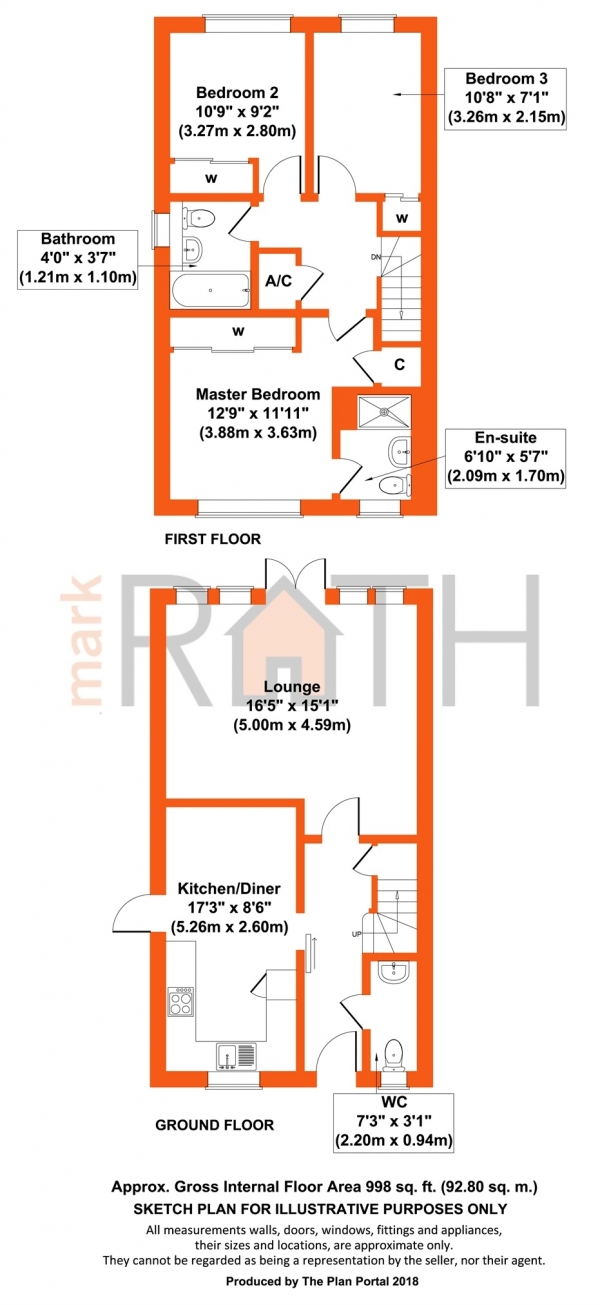 Floor Plan Image for 3 Bedroom Semi-Detached House for Sale in Farnesdown Drive, Wokingham, Berkshire