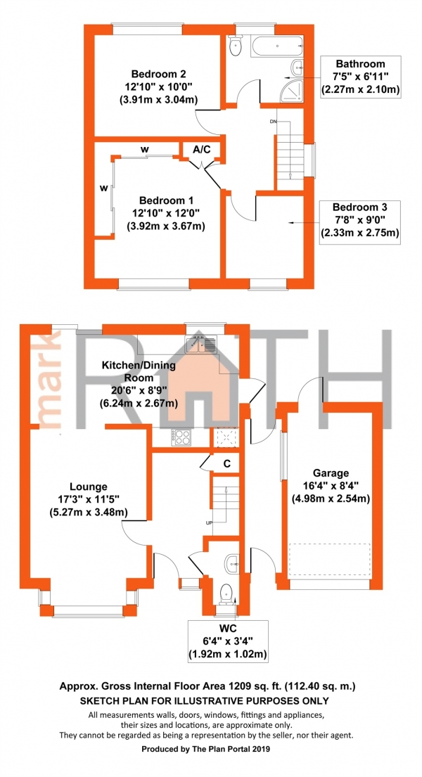 Floor Plan Image for 3 Bedroom Detached House for Sale in Sewell Avenue, WOKINGHAM, Berkshire