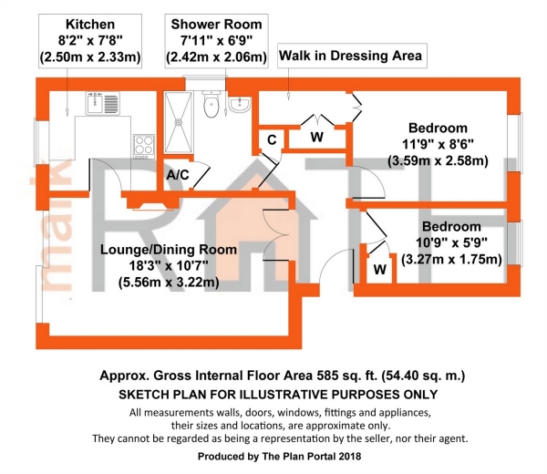 Floor Plan Image for 2 Bedroom Retirement Property for Sale in Acorn Drive, Wokingham, Berkshire