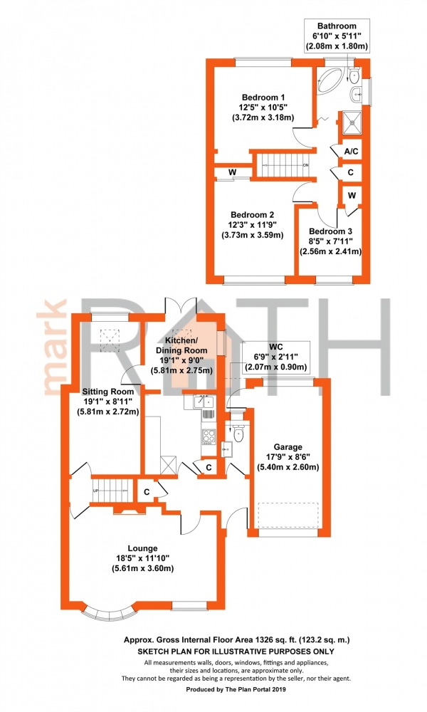 Floor Plan Image for 3 Bedroom Link Detached House for Sale in Jerrymoor Hill, Finchampstead, Wokingham, Berkshire