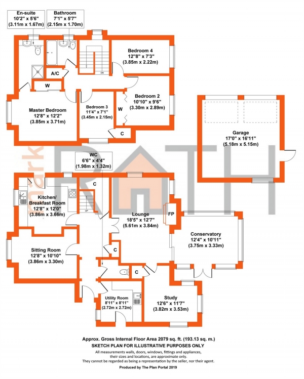 Floor Plan Image for 4 Bedroom Detached House for Sale in All Saints Close, WOKINGHAM, Berkshire