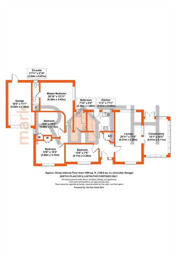 Floor Plan Image for 3 Bedroom Detached Bungalow for Sale in South Drive, WOKINGHAM, Berkshire