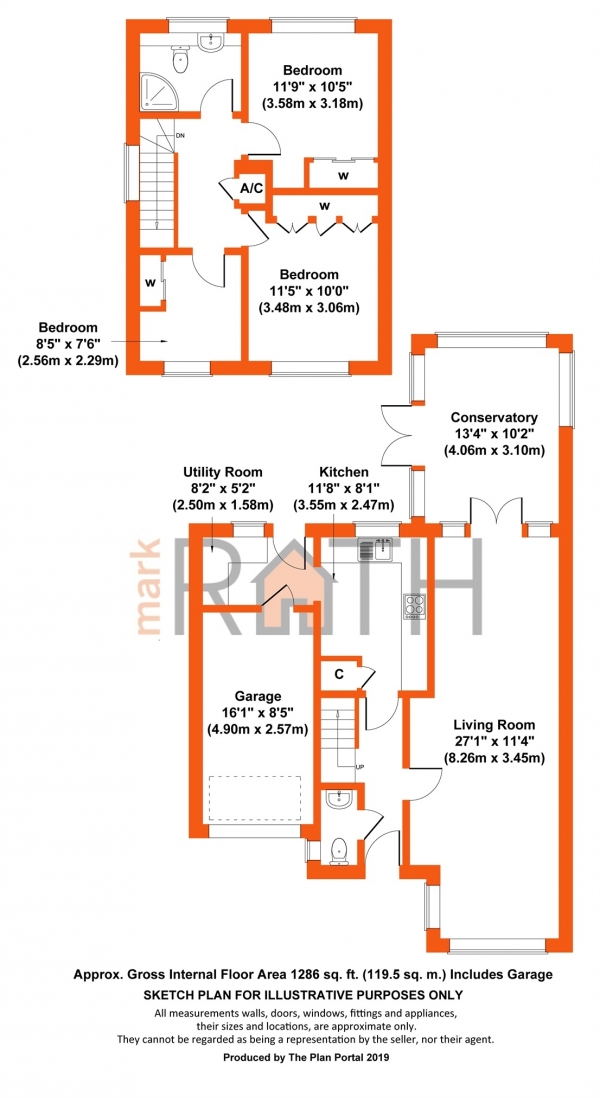 Floor Plan Image for 3 Bedroom Semi-Detached House for Sale in Summerfield Close, WOKINGHAM, Berkshire