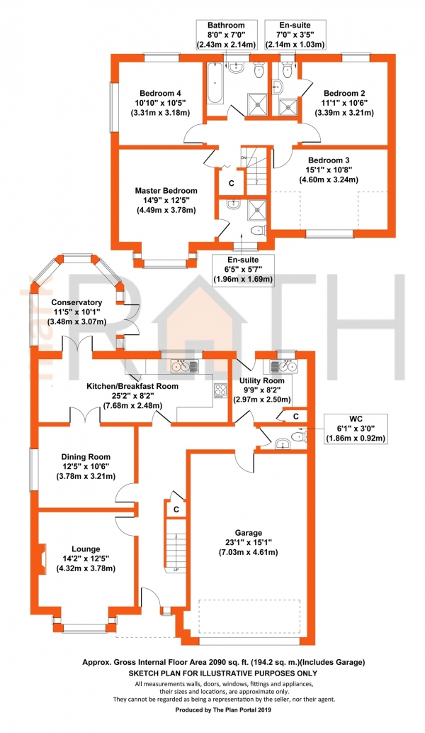 Floor Plan Image for 4 Bedroom Detached House for Sale in Lowther Road, Wokingham, Berkshire