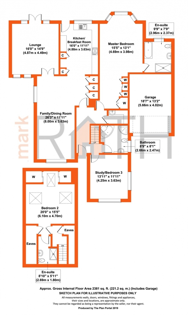 Floor Plan Image for 3 Bedroom Chalet for Sale in London Road, Wokingham, Berkshire