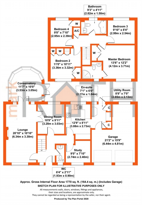 Floor Plan Image for 4 Bedroom Detached House for Sale in Garrett Road, Finchampstead, Wokingham, Berkshire