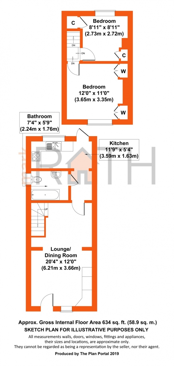 Floor Plan Image for 2 Bedroom End of Terrace House for Sale in Langborough Road, Wokingham, Berkshire