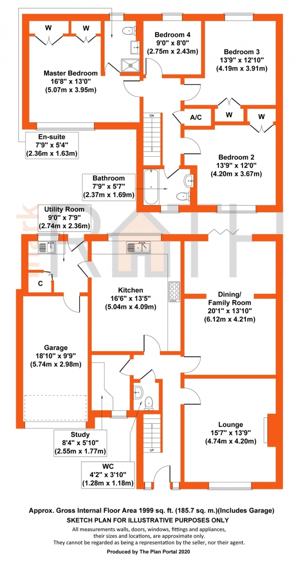 Floor Plan Image for 4 Bedroom Detached House for Sale in Washington Gardens, WOKINGHAM, Berkshire